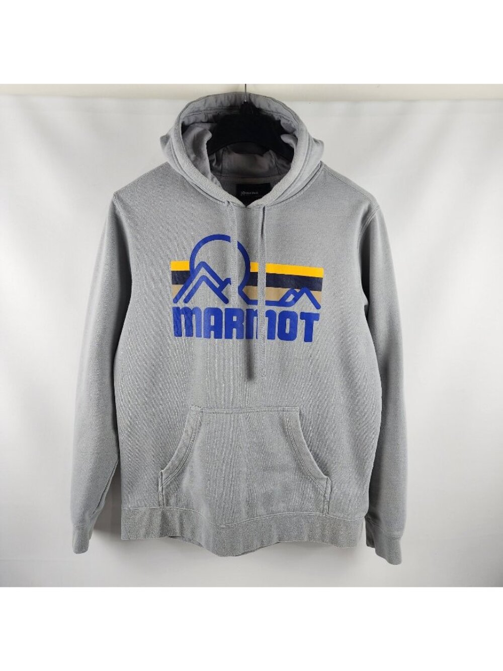 Marmot Hoodie Mens Large Gray Graphic Coastal Hoodie 49360